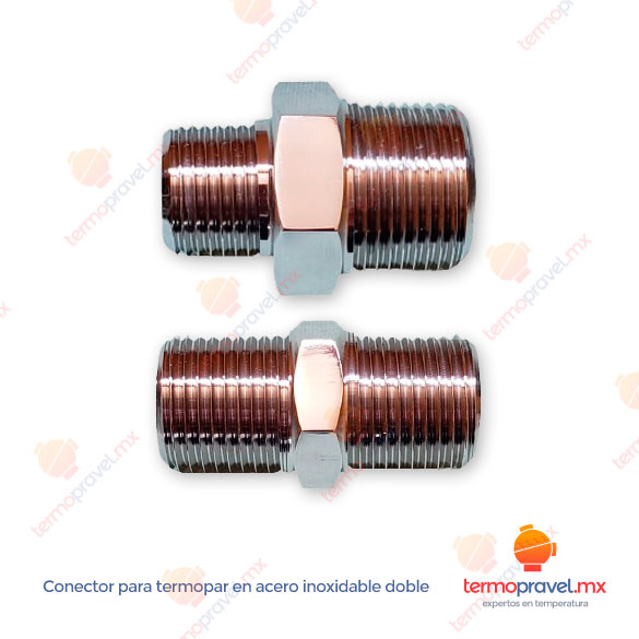 Conectores para termopar en acero inoxidable doble - Termopravel.mx