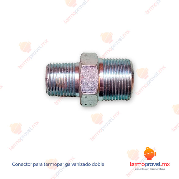 Conector para termopar galvanizado doble - termopravel.mx