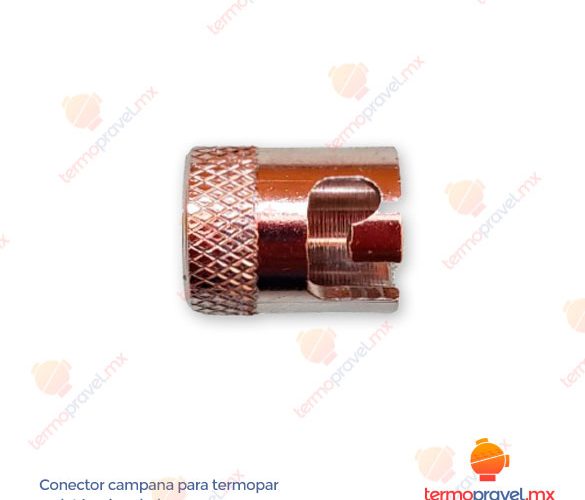 Conector campana para termopar en latón niquelado - Termopravel.mx